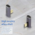 PremiumCord adapter USB-C - USB-C nurgaga 90° 40Gbps Aluminium
