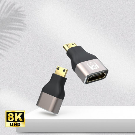 PremiumCord 8K Adapter HDMI Type A female - mini HDMI Type C male, metal, gold-plated