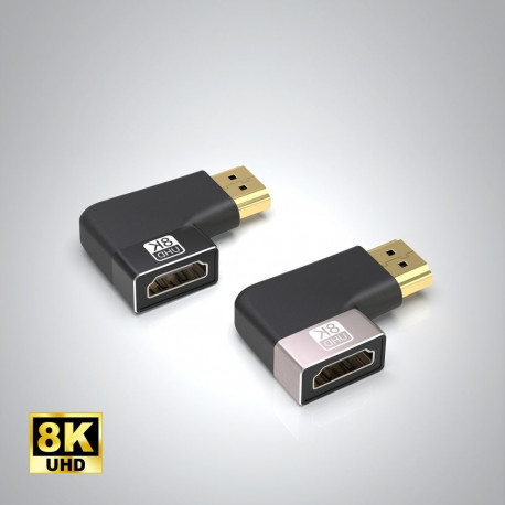 PremiumCord 8K Angled Adapter HDMI A - HDMI A, F/M, Angled 90° - right