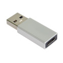 PremiumCord Adaptér USB2.0 A male - USB-C female, silver aluminum case