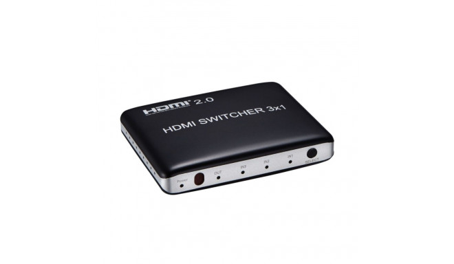 PremiumCord 4K@60Hz HDMI switch 3:1 plastic with remote control