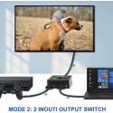 PremiumCord HDMI Switch 4K, FULL HD 1080p bidirectional 2-1 or 1-2
