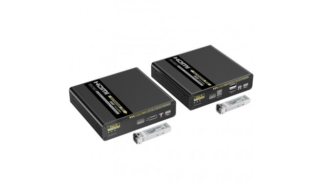 PremiumCord KVM HDMI fiber optic extender 4K@60Hz 4:4:4 HDR up to 40 km