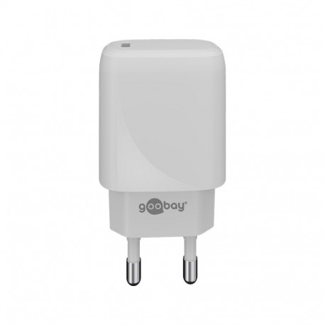Goobay power adapter 20W 230V USB-C PD Fast charge , white