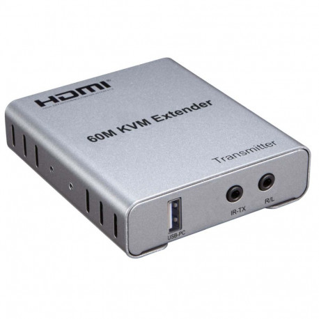 PremiumCord HDMI extender + 2xUSB, 60m, with audio, over cat5e/Cat6