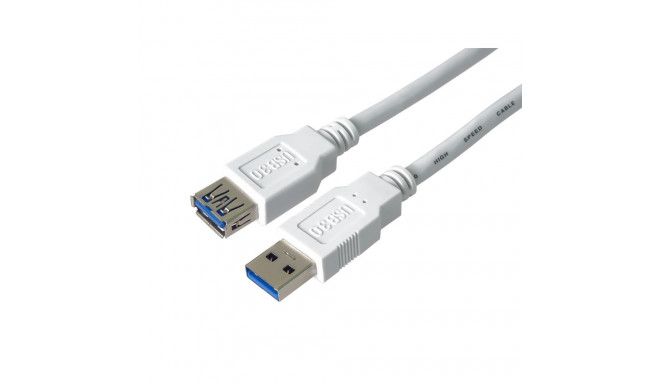PremiumCord Extension Cable USB 3.0 Super-speed 5Gbps  A-A, MF, 9pins, 5m white