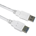 PremiumCord Extension Cable USB 3.0 Super-speed 5Gbps  A-A, MF, 9pins, 5m white