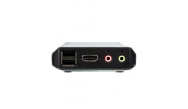 ATEN 2-port 4K HDMI KVM USB mini, cables,remote selector