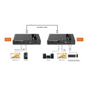 PremiumCord HDMI 2.0 KVM extender Ultra HD 4kx2k@60Hz up to 70m with USB