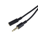 PremiumCord Cable StereoJack 3.5mm 4-pin M/F 3m for Apple iPhone, iPad, iPod