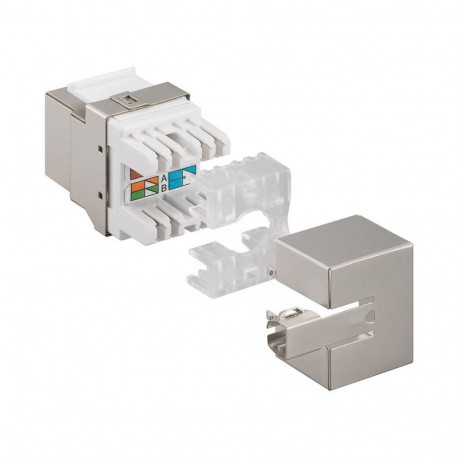 Keystone module RJ45 CAT 6, STP, 250 MHz 17.2 mm width,toolless, 90° angled output