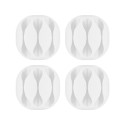 goobay 3 slot Cable guide for the deskfor clean storage; 4pcs per Set (white)