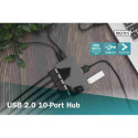 DIGITUS USB 2.0 10-Port Hub with power 5V/4A black