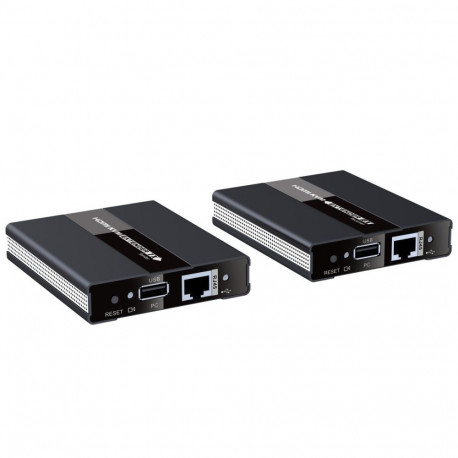 PremiumCord HDMI extender + USB, 60m, over LAN, uncompressed and zero latency