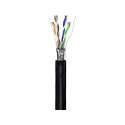 goobay TP Cable 4x2,solid F/UTP Cat5e AWG24, 100m, black, outdoor