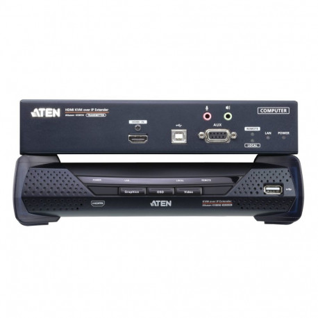 ATEN 4K HDMI KVM on the NET, rack, RS-232, , USB, audio, SFP