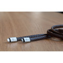 goobay Micro-USB 2.0 sync and charging cable, real leather, 1m