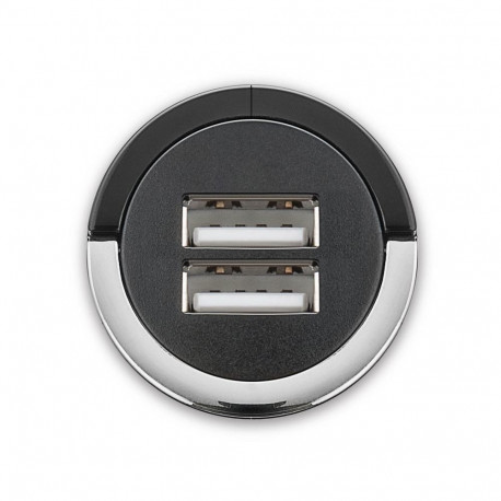 goobay Car Power adapter 12-24V to 2xUSB 2,1A with low profile