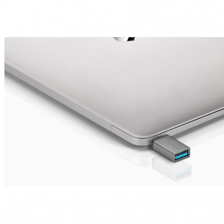 PremiumCord Adapter USB-C/male - USB3.0  A/female, metal grey, OTG