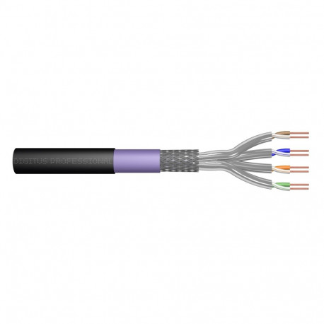DIGITUS Professional CAT 7 S-FTP black twisted pair buried cable 1m