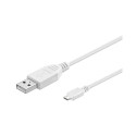 PremiumCord Cable micro USB 2.0, A-B 20cm, white