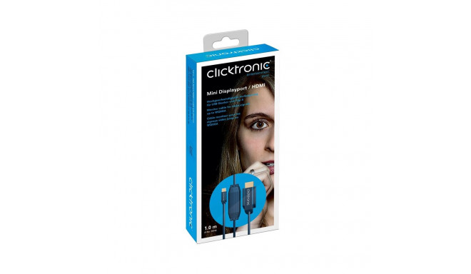 ClickTronic HQ OFC cable mini DisplayPort - HDMI type A, gold plated, 3D, M/M, 2m