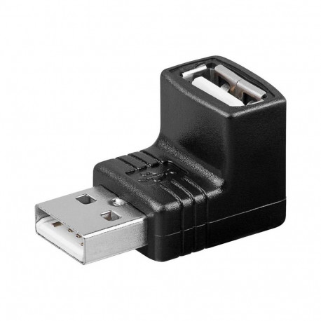 PremiumCord USB adapter A-A, Male/Female 90°