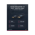 ClickTronic HQ OFC cable DisplayPort - HDMI type A, gold plated, 3D, M/M, 1m