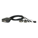 ATEN 2-port DVI KVM USB mini, cables,remote selector