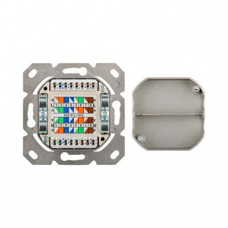 CAT 6a Class EA network outlet, shielded, flush mount