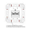 CAT 6a Class EA network outlet, shielded, flush mount