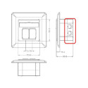 CAT 6a Class EA network outlet, shielded, flush/surface mount