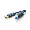 ClickTronic HQ OFC USB3.0 cable, A-B, gold plated, 0,5m