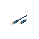 ClickTronic HQ OFC antenna cable M/F 75 Ohm, ferrite cores, gold platted, 3m