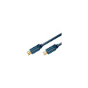 ClickTronic HQ OFC antenna cable M/F 75 Ohm, ferrite cores, gold platted, 10m