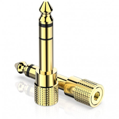 PremiumCord Adapter stereo plug 6.3 - stereo jack 3.5  M/F gold plated