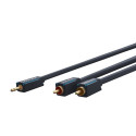 ClickTronic HQ OFC cable Jack 3,5mm - 2x CINCH RCA, M/M, 10m