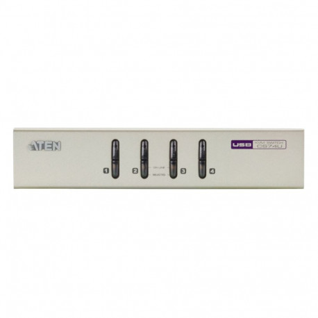 ATEN 4-port KVM USB audio 2.1, cables