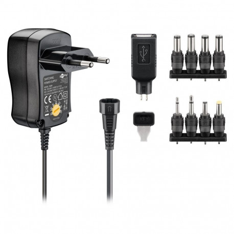 goobay Univerzal power adaptér 230V/3-12V DC, 600mA
