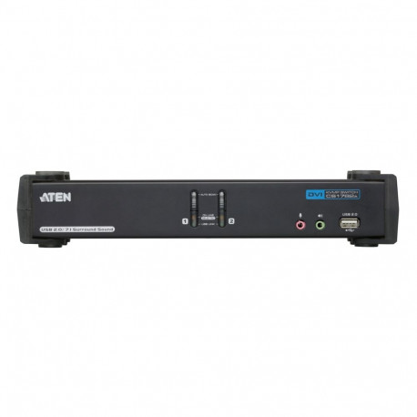 ATEN 2-port KVME USB, ethernet + usb hub, audio, 1.2m kabely 2-port DVI KVMP USB, usb hub, audio 7.1
