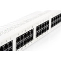 DIGITUS CAT3 ISDN patch panel, unshielded, 50-port RJ45, 8P4C, LSA, 1U, Rack Mount Color grey RAL 70