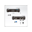 ATEN 2-port DVI KVMP USB, usb hub, audio, 1.2m cables