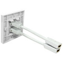 PremiumCord HDMI wall socket 2 x HDMI-jackshielded