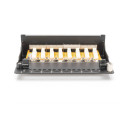 DIGITUS Desktop CAT 6 patch panel, shielded8-port RJ45, 8P8C, LSA Color black RAL 9005