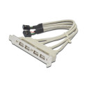 PremiumCord adapter 4xUSB - 2x10pin IDC F/F 0,25m