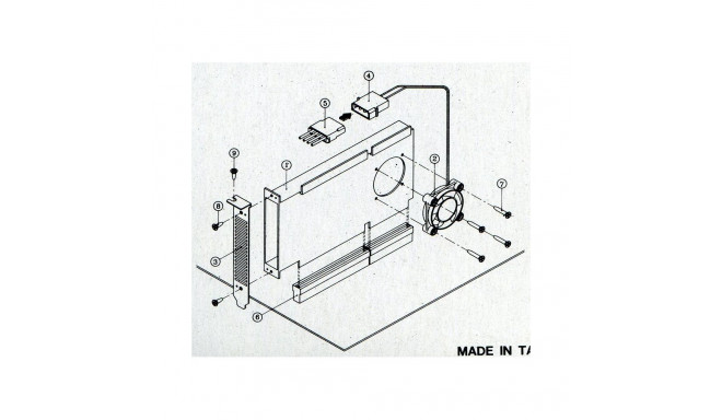 Cooling card in slot bracket - moveable