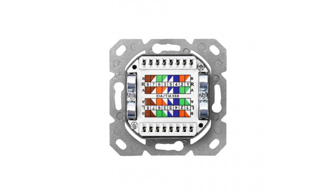 DIGITUS Professional CAT 6, Class E, wall outlet, shielded, surface mount