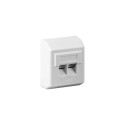 PremiumCord Outlet 2xRJ45 on wall, UTP Cat5e