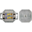 Outlet 2xRJ45 flush, STP Cat5e Shielded