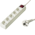 PremiumCord extension cord 5 outlets with switch 10m